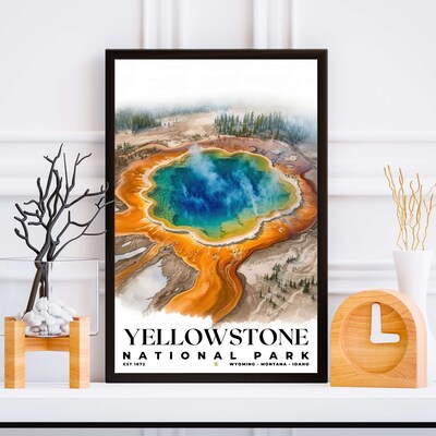 Yellowstone National Park Poster, Travel Art, Office Poster, Home Decor | S4 - image5